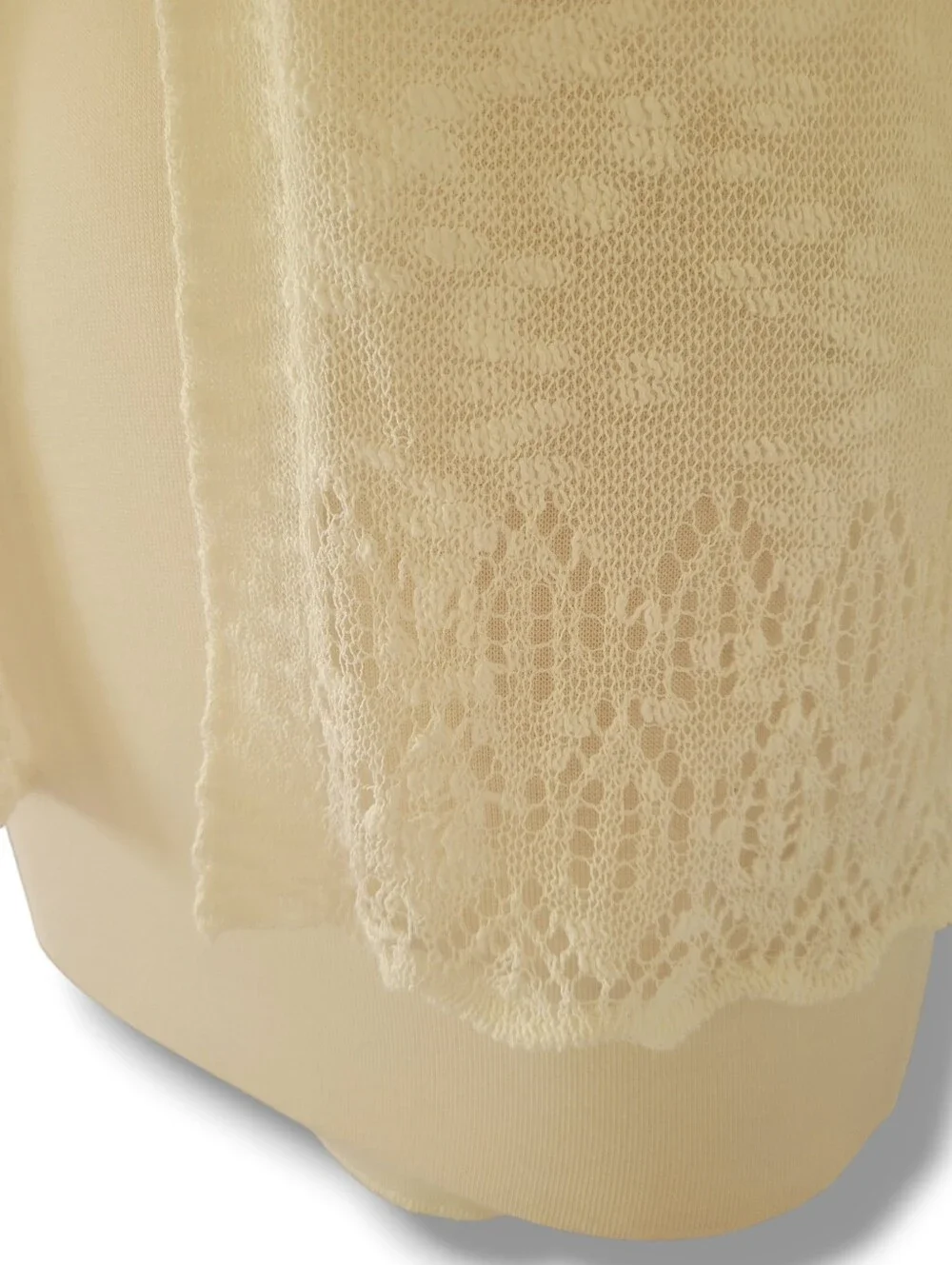 Roz & Ali Crochet Open Front Lightweight Summer Cardigan. Size M